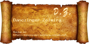 Danczinger Zelmira névjegykártya
